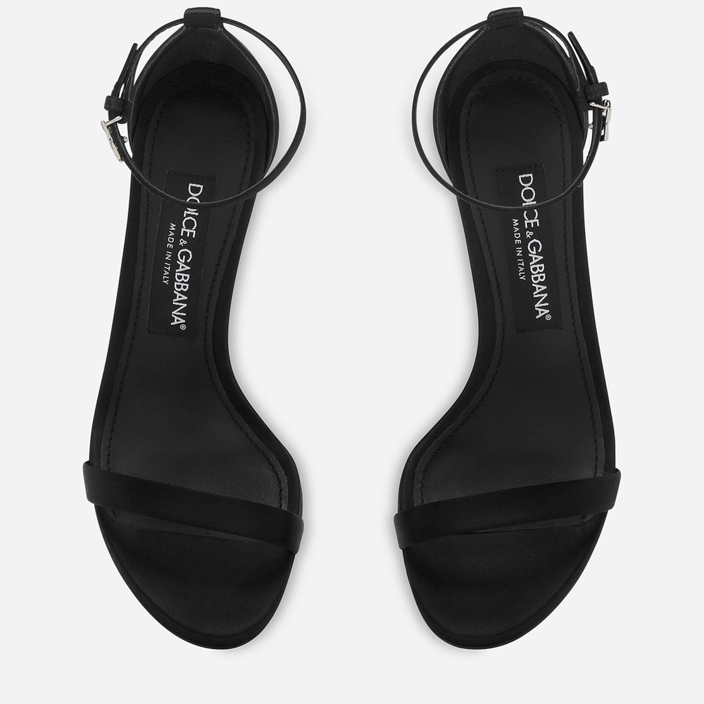 Dolce & Gabbana Black Stiletto Heels with Ankle Strap - Picture 5 of 12